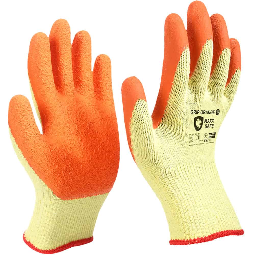 Manusi protectie, Latex, G117 GRIP ORANGE, textura ridata (1) copy Manusi protectie, Latex, G117 GRIP ORANGE, textura ridata